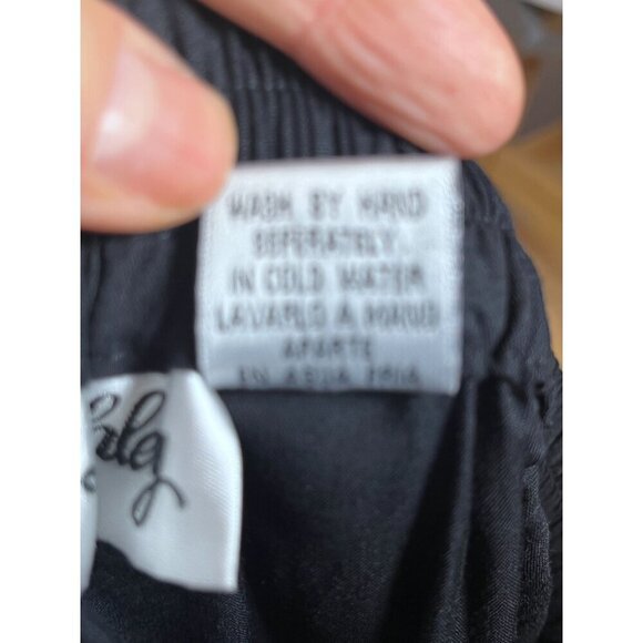 Retro Chic Floral Maxi Skirt M Black Eyelet Neutral Preppy Old Money 80s Classic - Picture 11 of 14